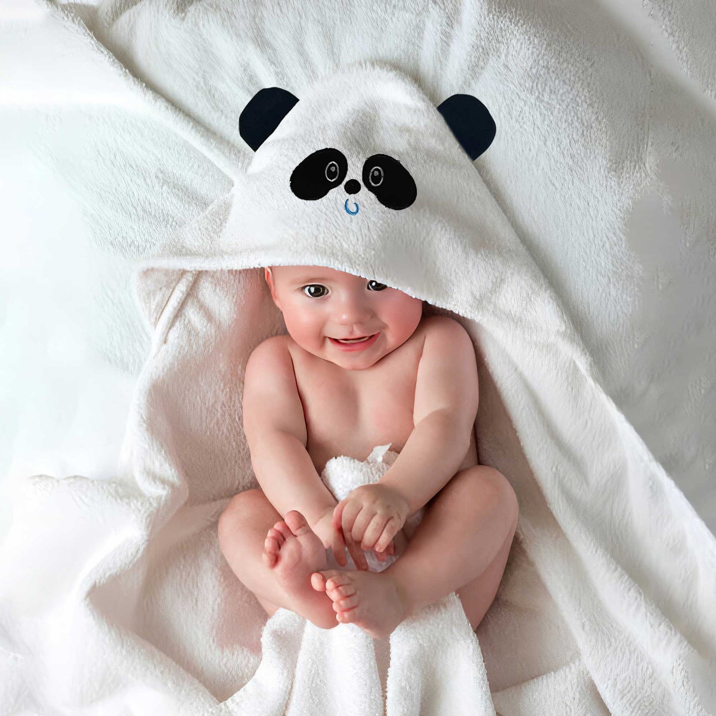 Organic Bamboo Hooded Baby Bath Towel - Super Strong Absorption