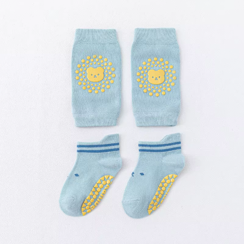 Baby Crawling Knee Pads & Socks Set with Anti-Slip Design - Safety & Comfort Protector