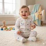 Soft & Stretchy Unisex Long Sleeve Baby Footie – Gentle Romper for Newborns & Toddlers