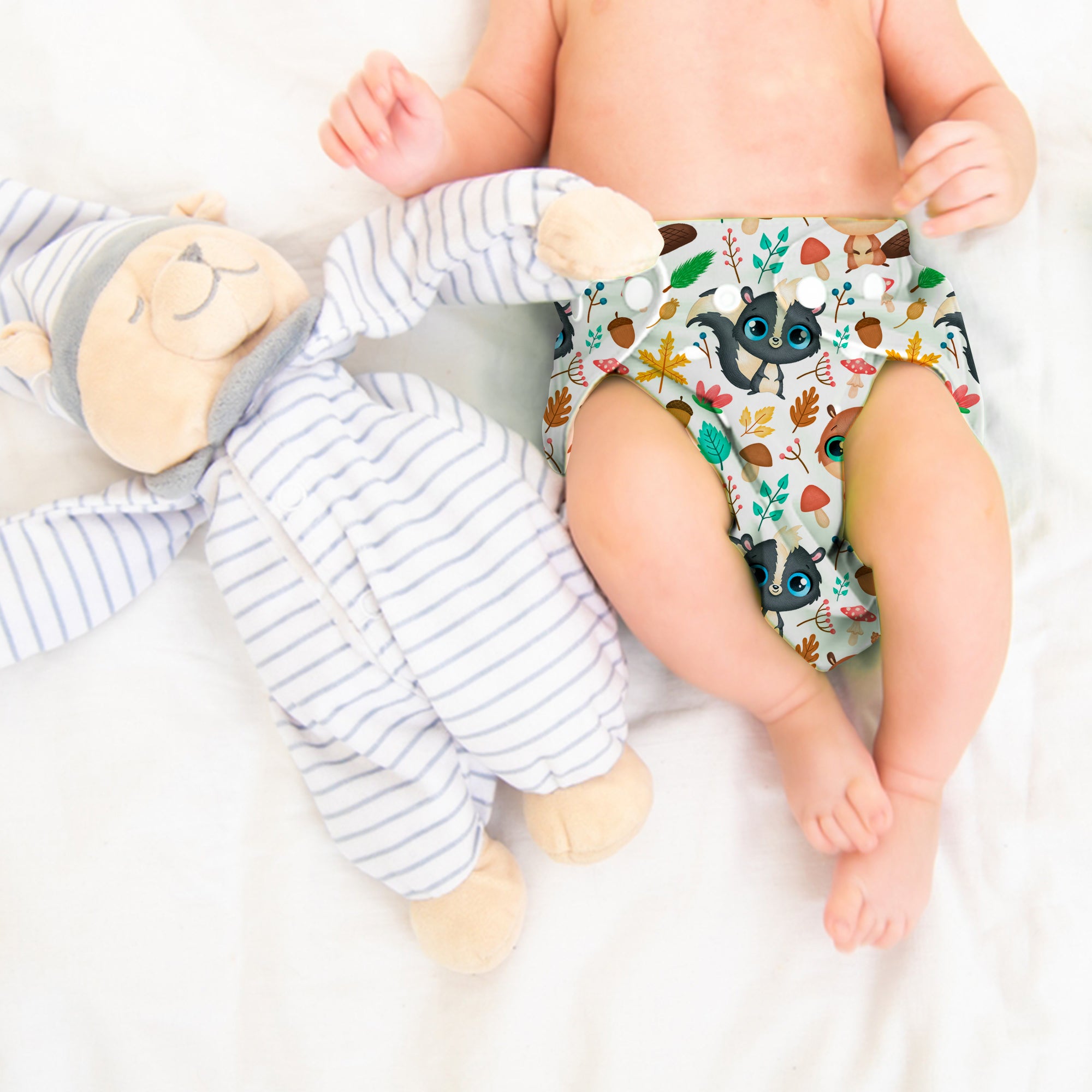 Washable Baby Cloth Diaper - Multicolor 5 Pack Bundle