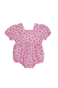 Adorable Pinky Sweethearts Bubble Romper For Baby Girls