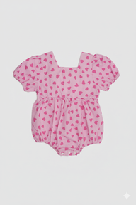 Adorable Pinky Sweethearts Bubble Romper For Baby Girls
